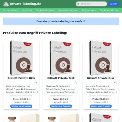 Screenshot private-labeling.de