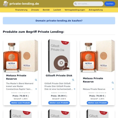 Screenshot private-lending.de