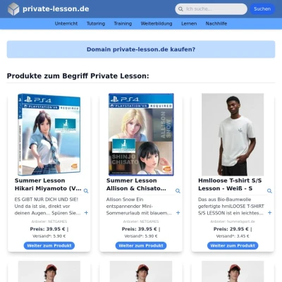 Screenshot private-lesson.de