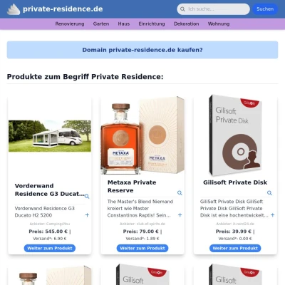 Screenshot private-residence.de