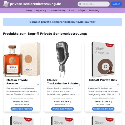 Screenshot private-seniorenbetreuung.de