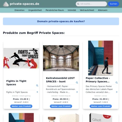 Screenshot private-spaces.de