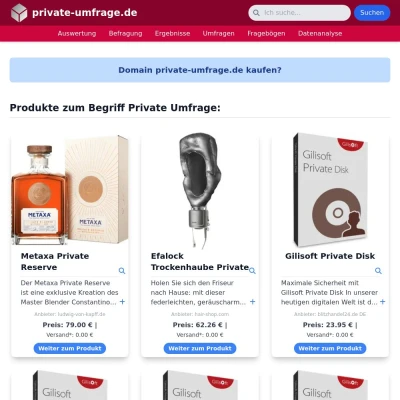 Screenshot private-umfrage.de