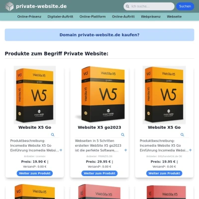 Screenshot private-website.de