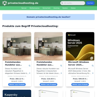 Screenshot privatecloudhosting.de