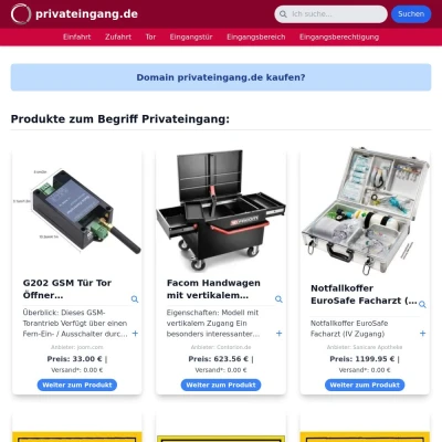 Screenshot privateingang.de