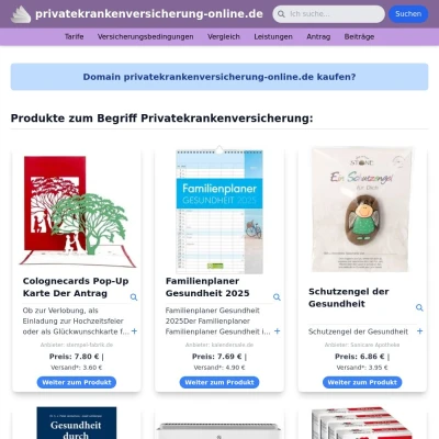 Screenshot privatekrankenversicherung-online.de