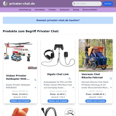 Screenshot privater-chat.de