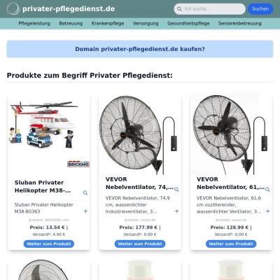 Screenshot privater-pflegedienst.de