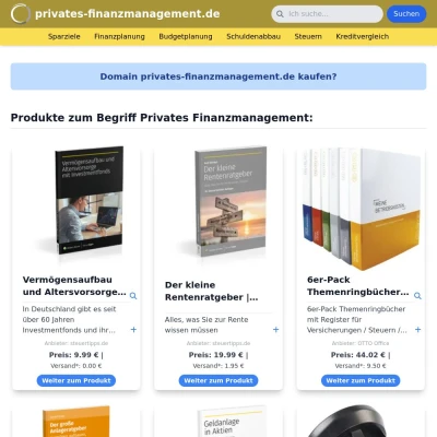 Screenshot privates-finanzmanagement.de