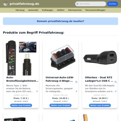 Screenshot privatfahrzeug.de