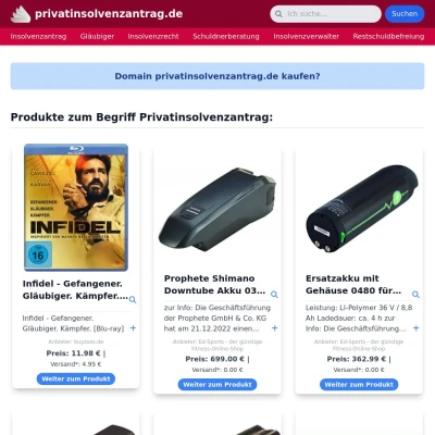 Screenshot privatinsolvenzantrag.de