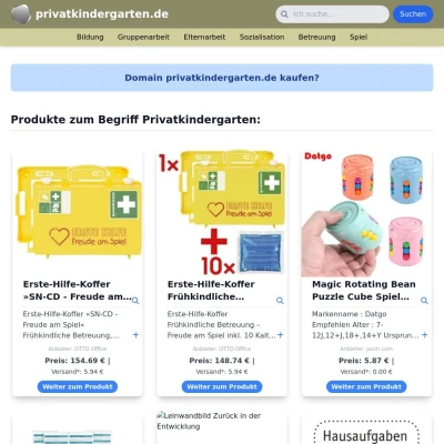 Screenshot privatkindergarten.de