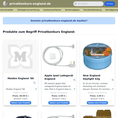 Screenshot privatkonkurs-england.de