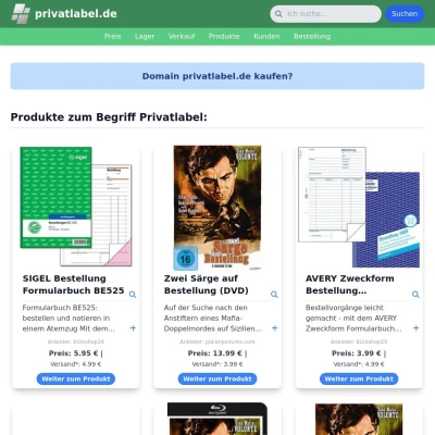 Screenshot privatlabel.de