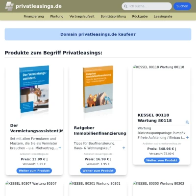 Screenshot privatleasings.de