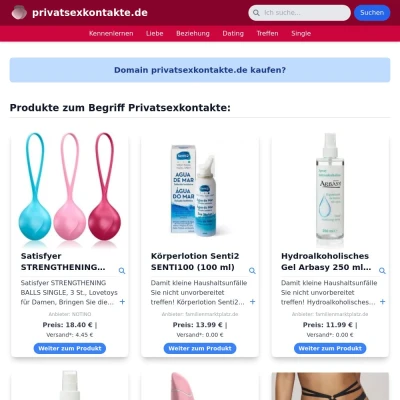 Screenshot privatsexkontakte.de