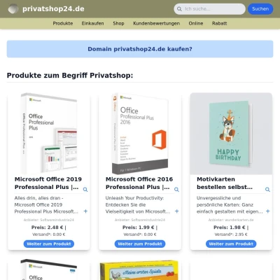 Screenshot privatshop24.de