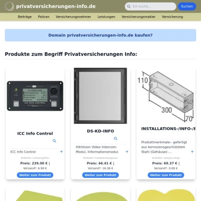 Screenshot privatversicherungen-info.de