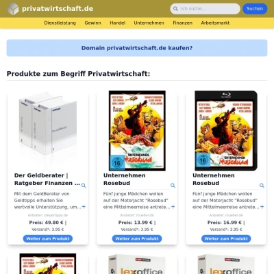 Screenshot privatwirtschaft.de