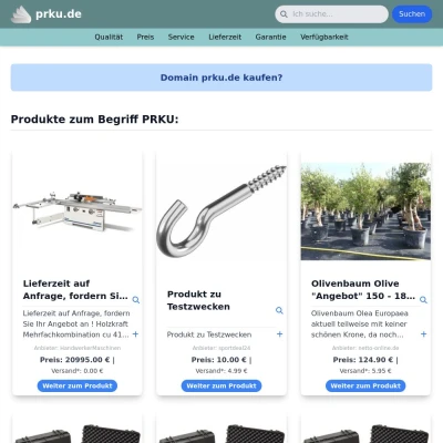 Screenshot prku.de