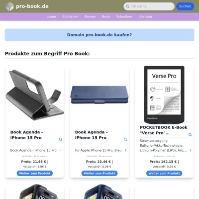 Screenshot pro-book.de
