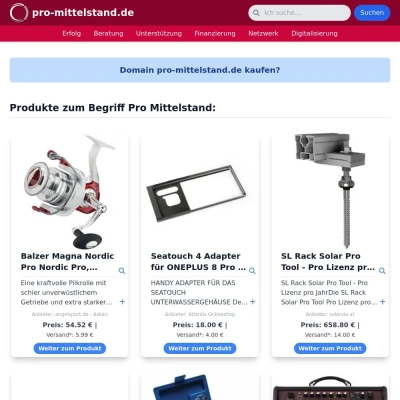 Screenshot pro-mittelstand.de