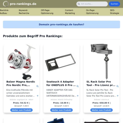 Screenshot pro-rankings.de