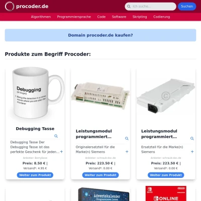 Screenshot procoder.de