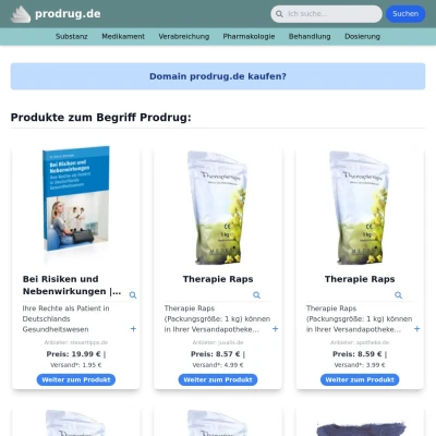 Screenshot prodrug.de