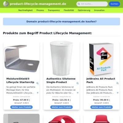 Screenshot product-lifecycle-management.de