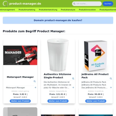 Screenshot product-manager.de