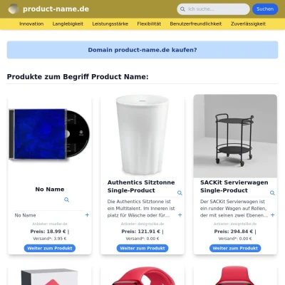 Screenshot product-name.de
