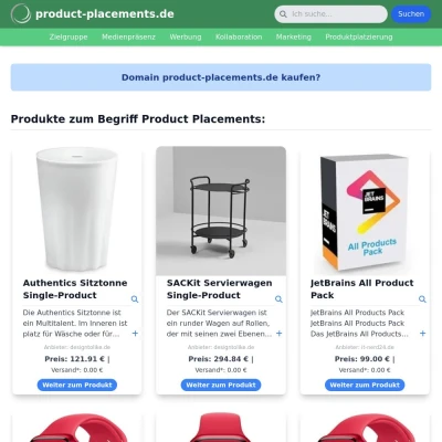 Screenshot product-placements.de