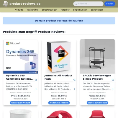 Screenshot product-reviews.de