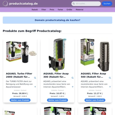 Screenshot productcatalog.de