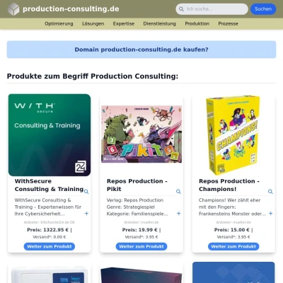 Screenshot production-consulting.de