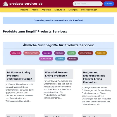 Screenshot products-services.de