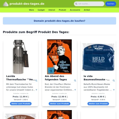 Screenshot produkt-des-tages.de