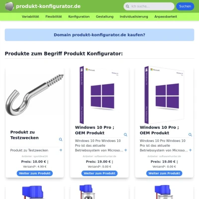 Screenshot produkt-konfigurator.de