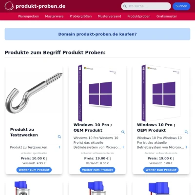 Screenshot produkt-proben.de