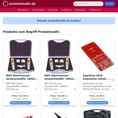 Screenshot produktaudit.de