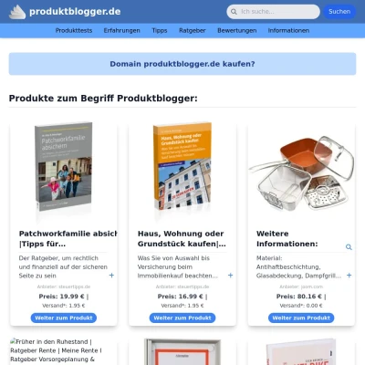 Screenshot produktblogger.de