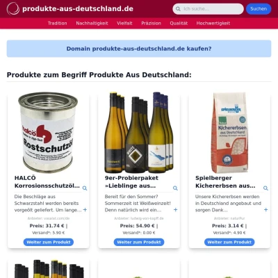 Screenshot produkte-aus-deutschland.de