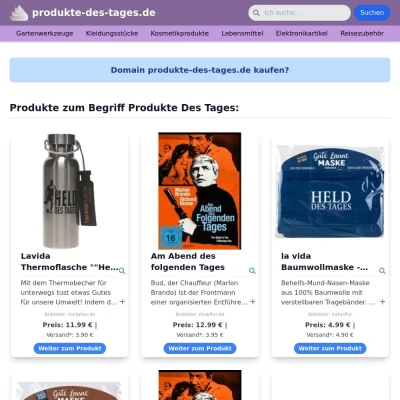 Screenshot produkte-des-tages.de