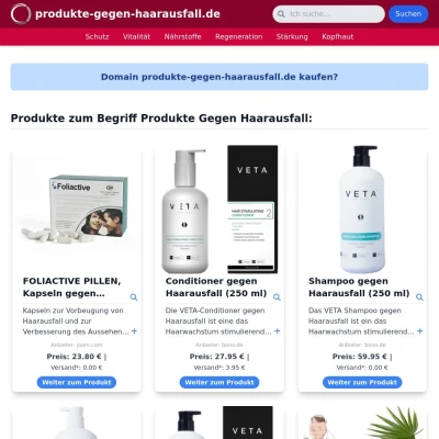 Screenshot produkte-gegen-haarausfall.de
