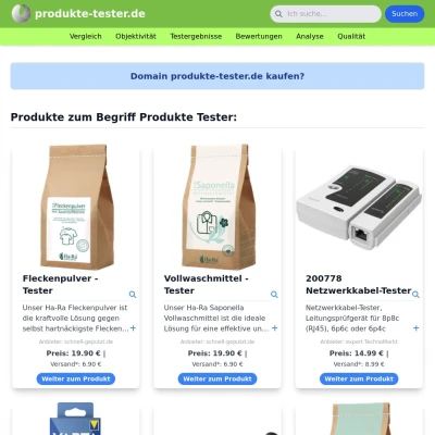 Screenshot produkte-tester.de