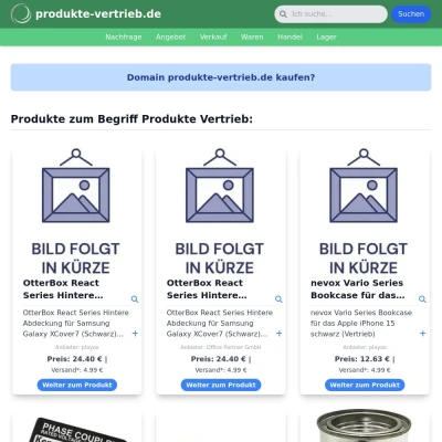 Screenshot produkte-vertrieb.de
