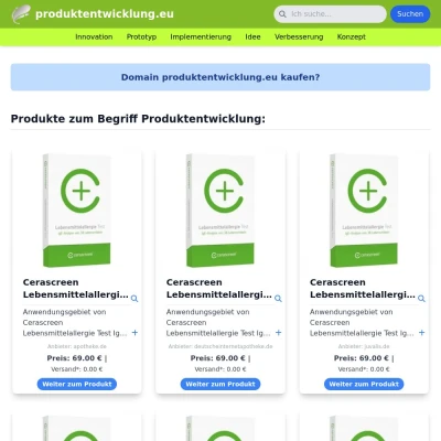 Screenshot produktentwicklung.eu