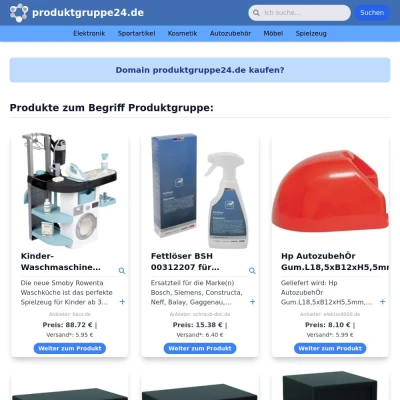 Screenshot produktgruppe24.de